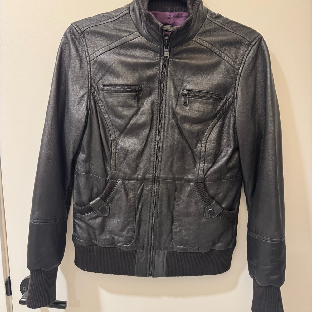 Andrew Marc Quilter Leather Bomber